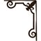 Ekena Millwork Fleur De Lis Wrought Iron Bracket, (Single center brace), Antiqued Bronze 1 1/2"W x 10"D x 12"H BKTM01X10X12SFLABZ - alternate 3